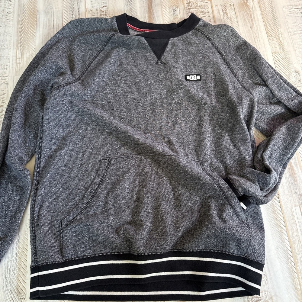 DC Shoes Rob Dyrdek Vintage Gray Crew Neck Sweatshirt Mens M Y2K Skateboarding